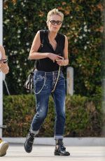 SHARON STONE Out with Her Son Roan in Beverly Hills 07/08/2021