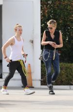 SHARON STONE Out with Her Son Roan in Beverly Hills 07/08/2021