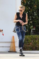 SHARON STONE Out with Her Son Roan in Beverly Hills 07/08/2021
