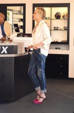 SHARON STONE Shopping at Optometrix in Beverly Hills 07/02/2021