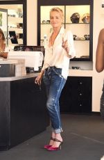 SHARON STONE Shopping at Optometrix in Beverly Hills 07/02/2021