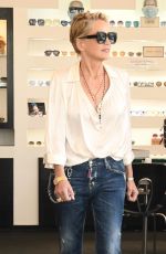SHARON STONE Shopping at Optometrix in Beverly Hills 07/02/2021