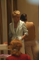 SHARON STONE Shopping on Madison Avenue in New York 07/18/2021