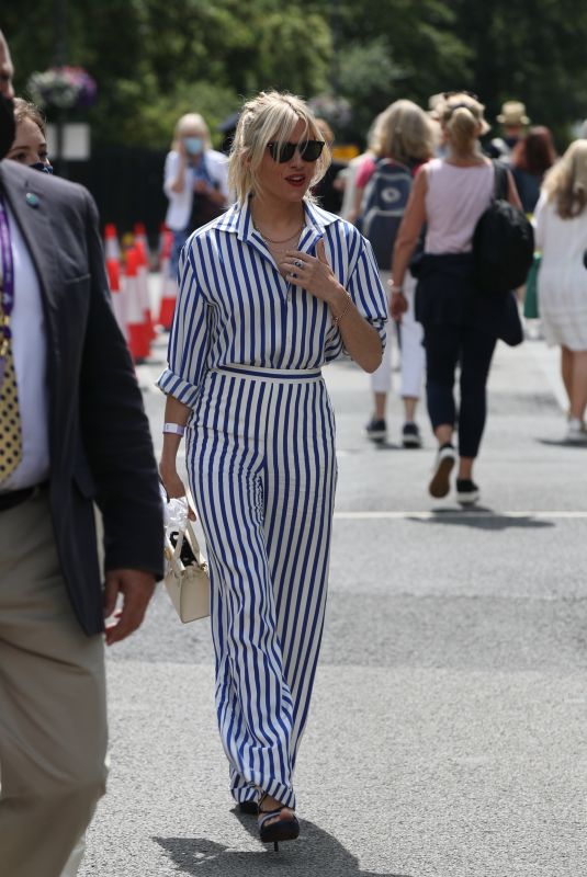 SIENNA MILLER Arrivves at Wimbledon in London 07/05/2021