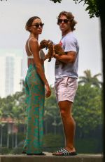 SOPHIA CULPO and Braxton Berrios at a Photo op in Miami 07/23/2021