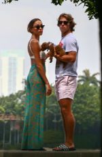 SOPHIA CULPO and Braxton Berrios at a Photo op in Miami 07/23/2021