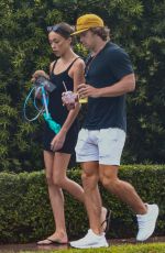 SOPHIA CULPO and Braxton Berrios at a Photo op in Miami 07/23/2021