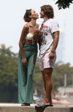 SOPHIA CULPO and Braxton Berrios at a Photo op in Miami 07/23/2021