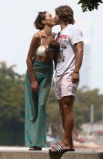 SOPHIA CULPO and Braxton Berrios at a Photo op in Miami 07/23/2021