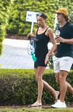 SOPHIA CULPO and Braxton Berrios Out with Their Dog in Miami 07/23/2021
