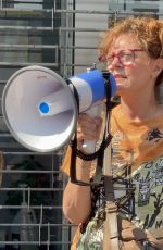 SUSAN SARANDON at Medicare for All Rally at Alexandria Ocasio-Cortez Office in Bronx 07/26/2021