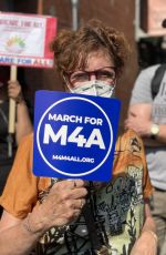 SUSAN SARANDON at Medicare for All Rally at Alexandria Ocasio-Cortez Office in Bronx 07/26/2021
