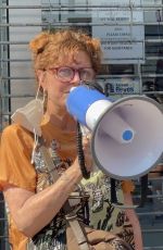 SUSAN SARANDON at Medicare for All Rally at Alexandria Ocasio-Cortez Office in Bronx 07/26/2021