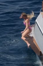 SYDNEY SWEENEY in Bikini at a Yacht in Capri 07/29/2021