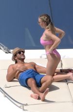 SYDNEY SWEENEY in Bikini at a Yacht in Capri 07/29/2021