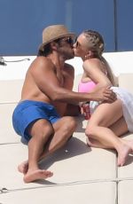 SYDNEY SWEENEY in Bikini at a Yacht in Capri 07/29/2021