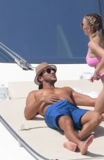 SYDNEY SWEENEY in Bikini at a Yacht in Capri 07/29/2021