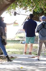 TAMMIN SURSOK and MADELEINE WEST on the Set of Love and Penguins on the Gold Coast 07/30/2021
