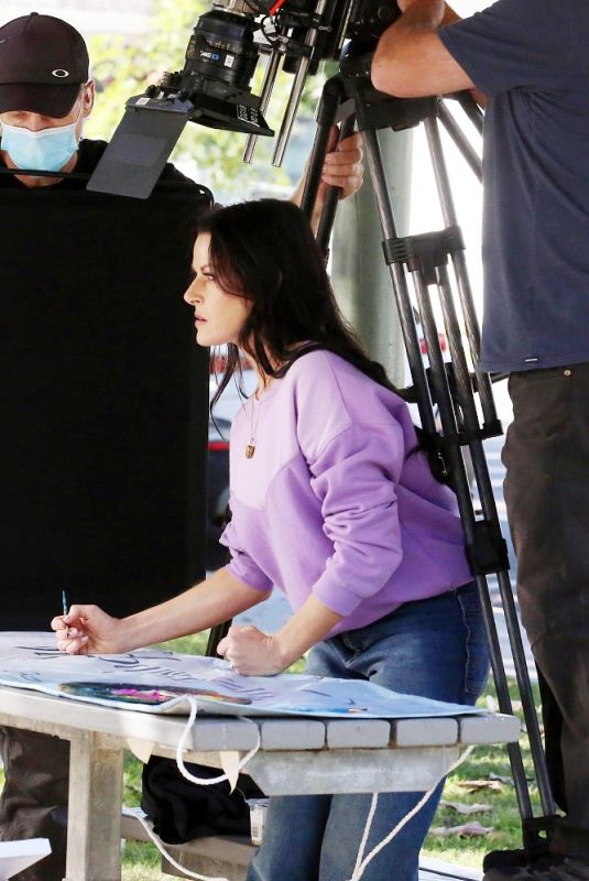 TAMMIN SURSOK and MADELEINE WEST on the Set of Love and Penguins on the Gold Coast 07/30/2021