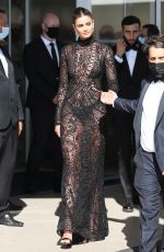 TAYLOR HILL Leaves Hotel Martinez at 2021 Cannes Film Festival 07/10/2021