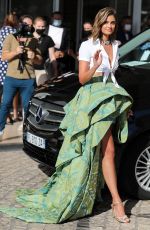 TAYLOR HILL Leaves Hotel Martinez at Cannes Film Festival 07/11/2021