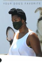 TAYLOR SIMONE LEDWARD Picks up Her Dog from Daycare in Los Angeles 07/09/2021