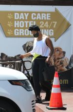 TAYLOR SIMONE LEDWARD Picks up Her Dog from Daycare in Los Angeles 07/09/2021
