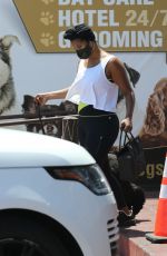 TAYLOR SIMONE LEDWARD Picks up Her Dog from Daycare in Los Angeles 07/09/2021
