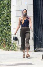 TESSA THOMPSON Out with Her Dog in Hollywood 07/02/2021
