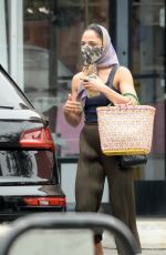 TESSA THOMPSON Out with Her Dog in Hollywood 07/02/2021