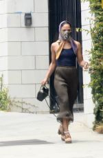 TESSA THOMPSON Out with Her Dog in Hollywood 07/02/2021