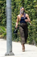 TESSA THOMPSON Out with Her Dog in Hollywood 07/02/2021