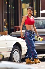 TEYANA TAYLOR on the Set of A Thousand and One in Harlem 07/27/2021