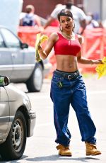 TEYANA TAYLOR on the Set of A Thousand and One in Harlem 07/27/2021