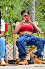 TEYANA TAYLOR on the Set of A Thousand and One in Harlem 07/27/2021