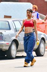 TEYANA TAYLOR on the Set of A Thousand and One in Harlem 07/27/2021