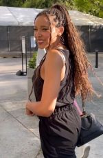 TINASHE Arrives at Clippers Game at Staples Center in Los Angeles 06/30/2021