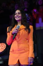 VANESSA HUDGENS Performs National Anthem at NBA Finals 07/17/2021