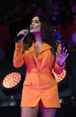 VANESSA HUDGENS Performs National Anthem at NBA Finals 07/17/2021