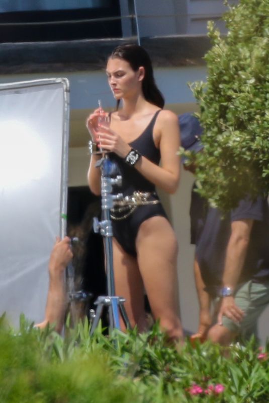 VICTTORIA CERETTI in Swimsuit at a Photoshoot in Saint Tropez 07/02/2021