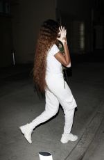 WINNIE HARLOW Out for Dinner with Friends at Wally