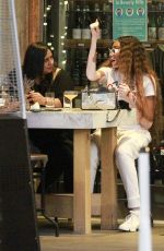 WINNIE HARLOW Out for Dinner with Friends at Wally