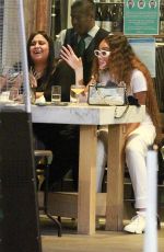 WINNIE HARLOW Out for Dinner with Friends at Wally