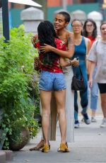 ZOE KRAVITZ and SARA ELISE HARDMAN Out for Dinner in Brooklyn 07/08/2021