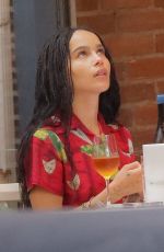 ZOE KRAVITZ and SARA ELISE HARDMAN Out for Dinner in Brooklyn 07/08/2021