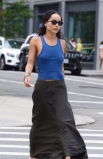 ZOE KRAVITZ Out for Lunch in New York 07/25/2021