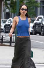 ZOE KRAVITZ Out for Lunch in New York 07/25/2021