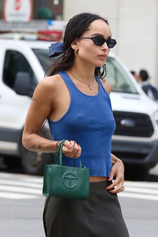 ZOE KRAVITZ Out for Lunch in New York 07/25/2021
