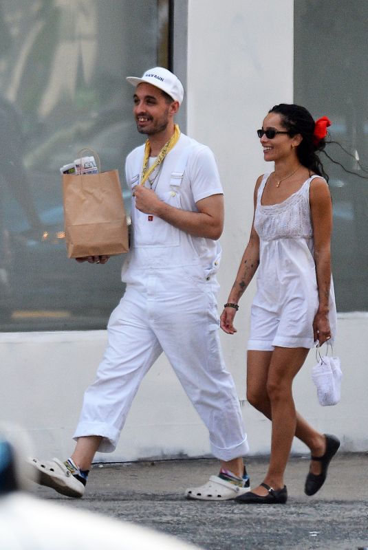 ZOE KRAVITZ Out with a Friend in New York 07/27/2021