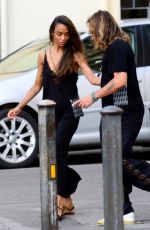 ZOE SALDANA Out and About in Florence 07/26/2021